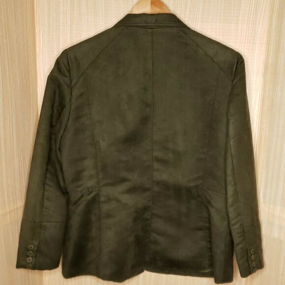 Nygard Collection Vintage Suede Feel Green Menswear Inspired Blazer 16 - Picture 2 of 6